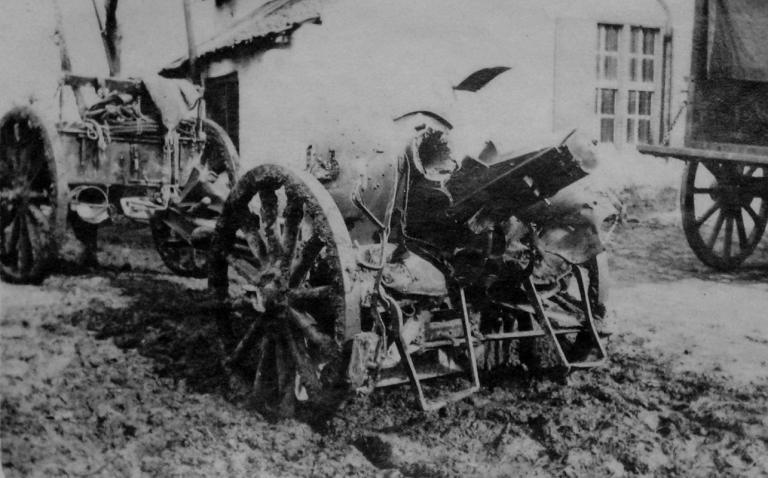 Canon de 105 mm de type Krupp en service dans l'armée belge